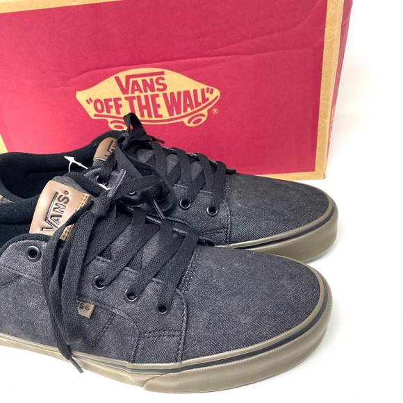 VANS Bishop Waxed Denim Black Men Low Top Canvas Sneakers Shoes Size VN000NLUAKS - Picture 4 of 11